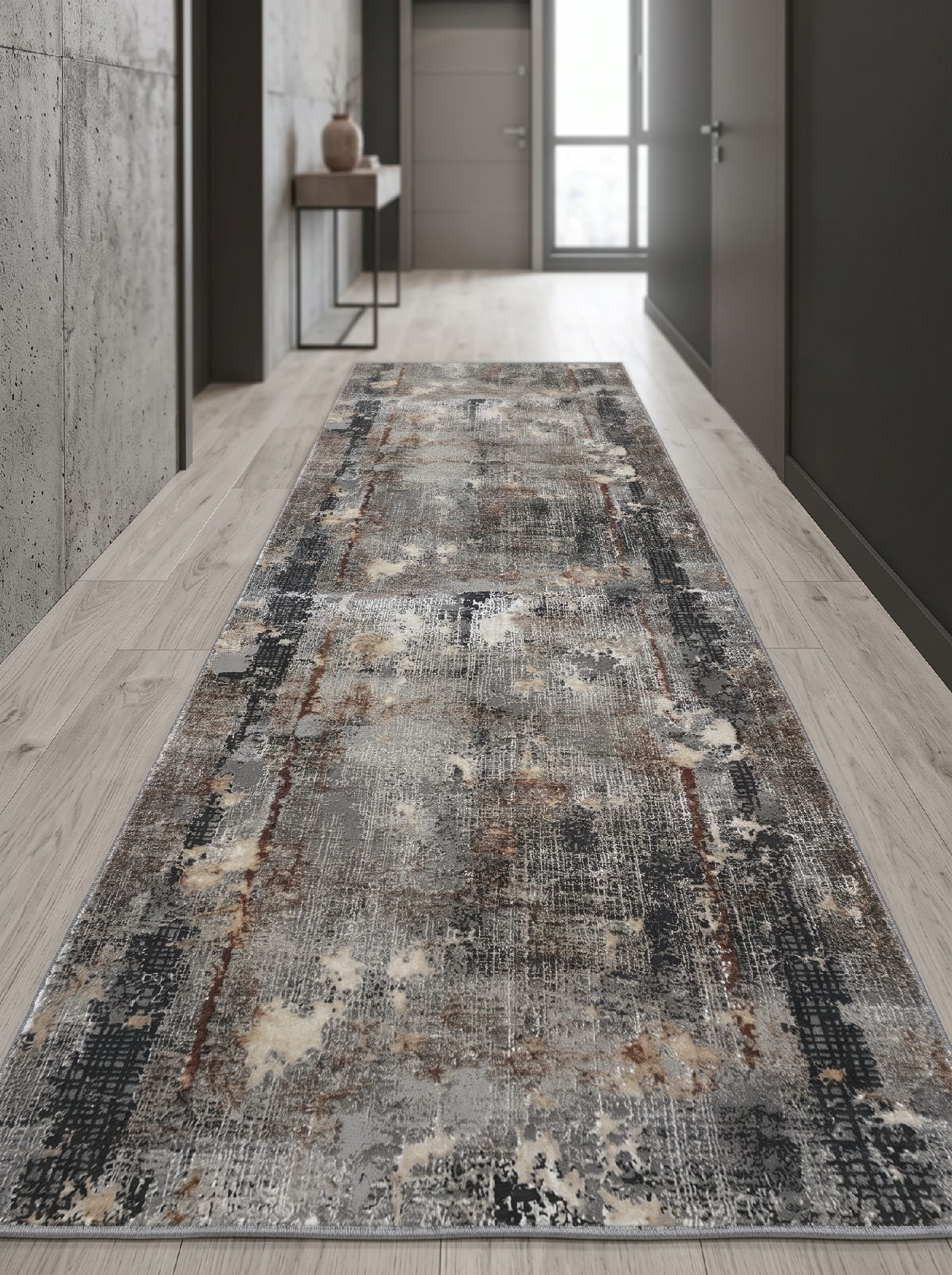 Синтетичні килимові доріжки Salsa d558a beige-l.grey