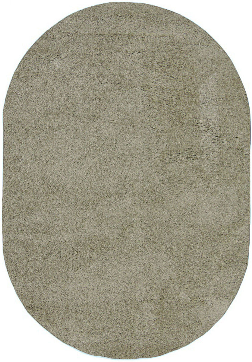 Салатовий килим з високим ворсом silk shaggy 6365p beige овал