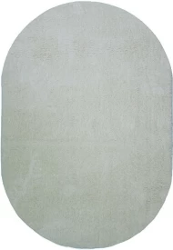 Білий килим з високим ворсом silk shaggy 6365g white овал