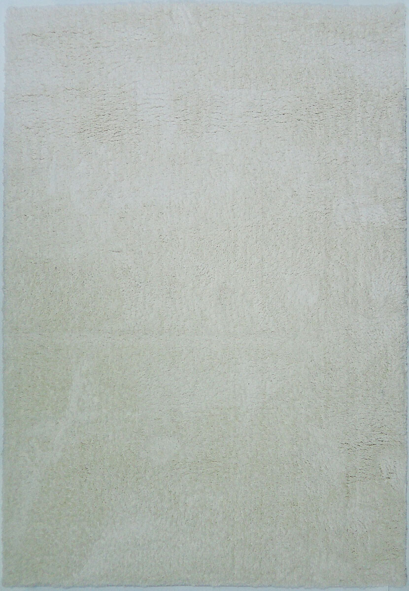 Белый ковер с высоким ворсом silk shaggy 6365g white