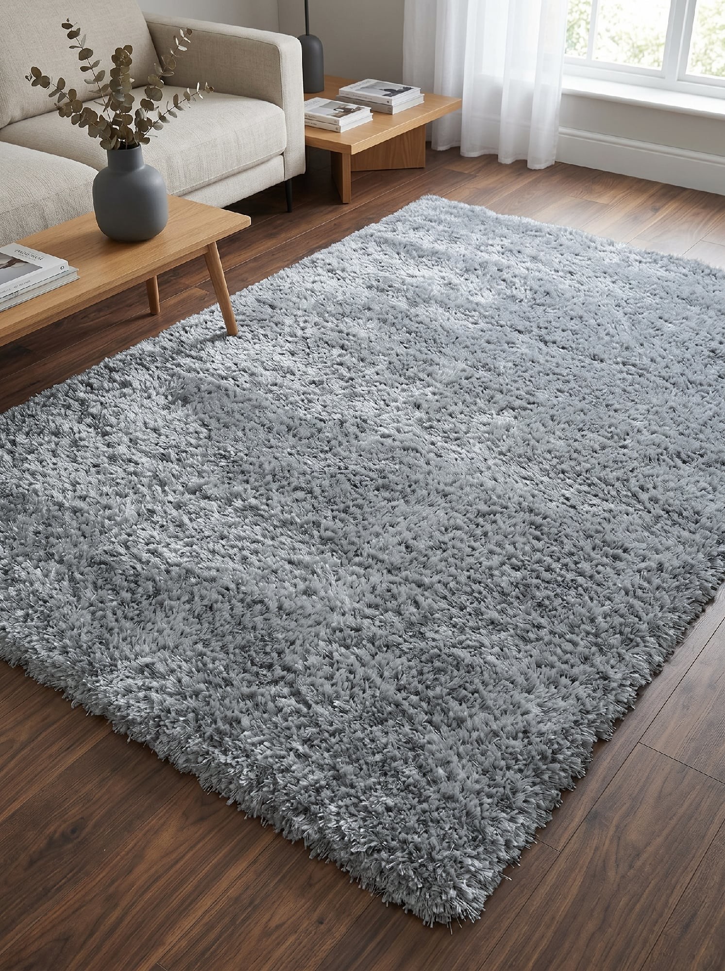 Килим з високим ворсом Style Lalee - 700 silver-white