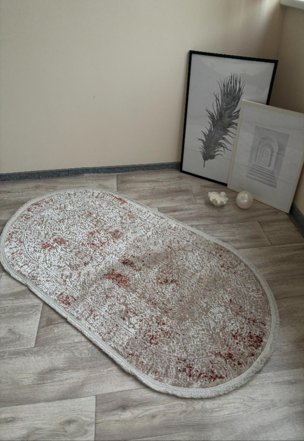 Килим Voyage 1657f cream-beige овал