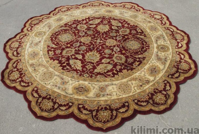 Вовняний килим ручної роботи Saraswati Global Crown gb-1 red-gold