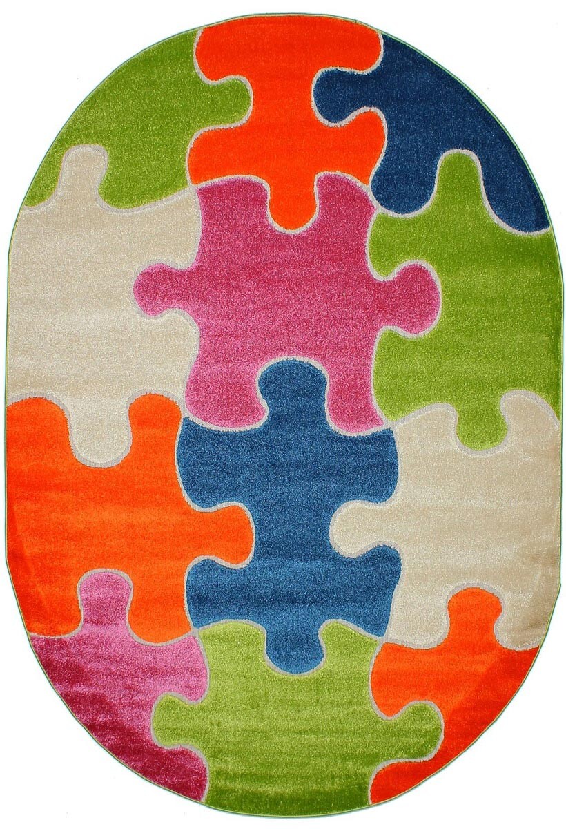 Дитячий килим Fulya 8C10 blue-orange овал