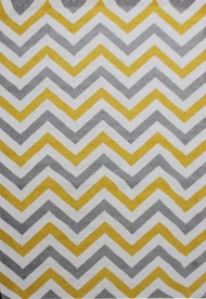 Безворсовий килим Almina 131700 grey-yellow