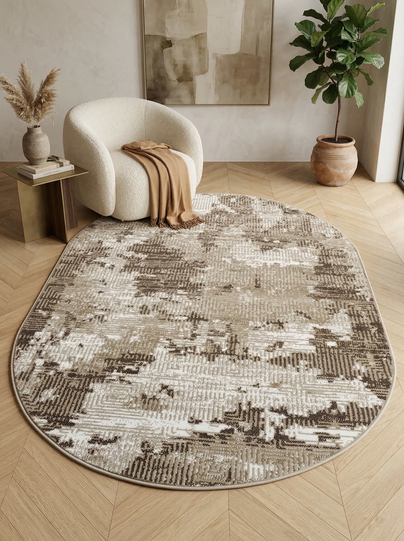 Синтетичні килими Geo 4972-44422 овал