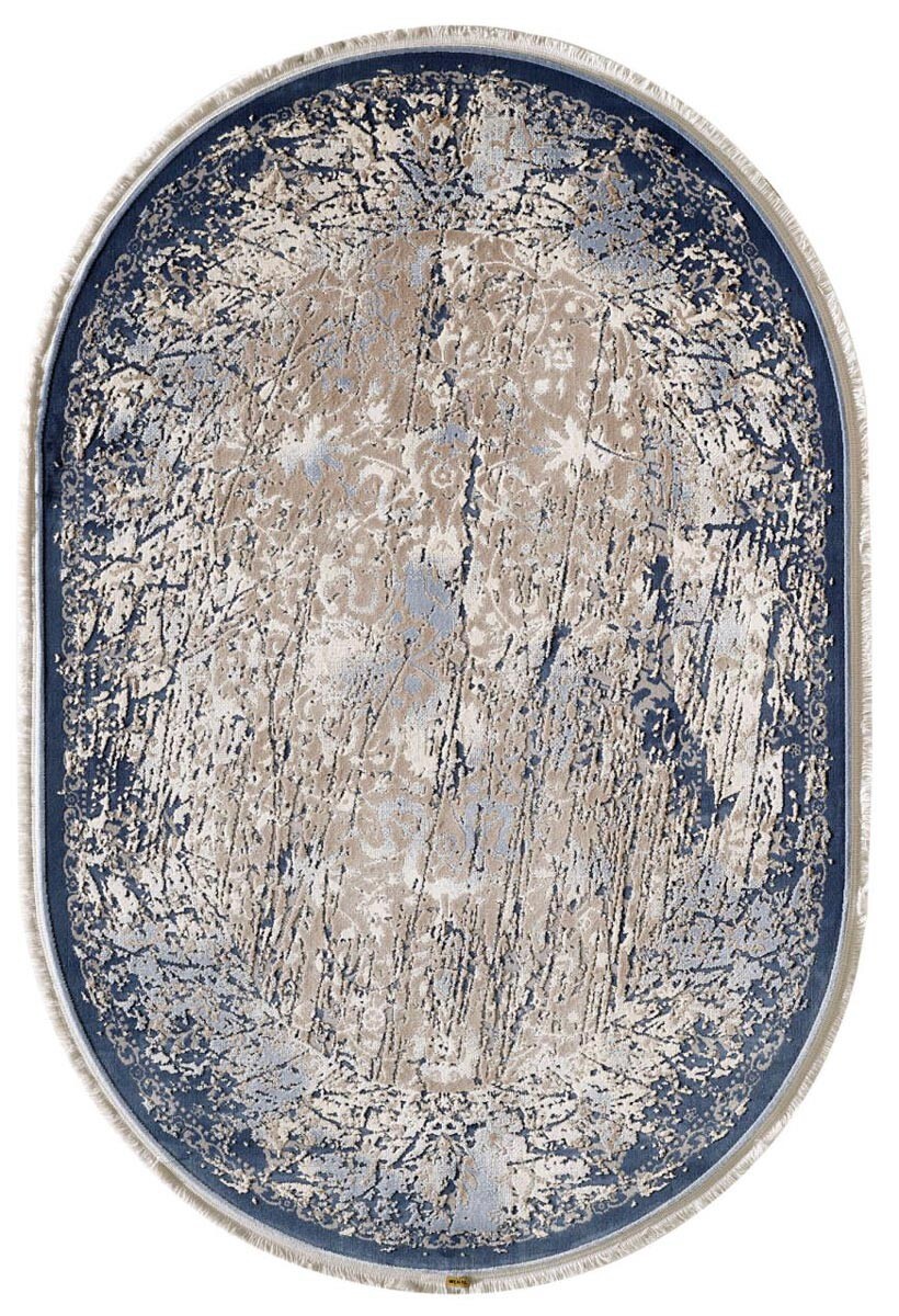 Акриловый ковер Girit GR13A blue-beige овал