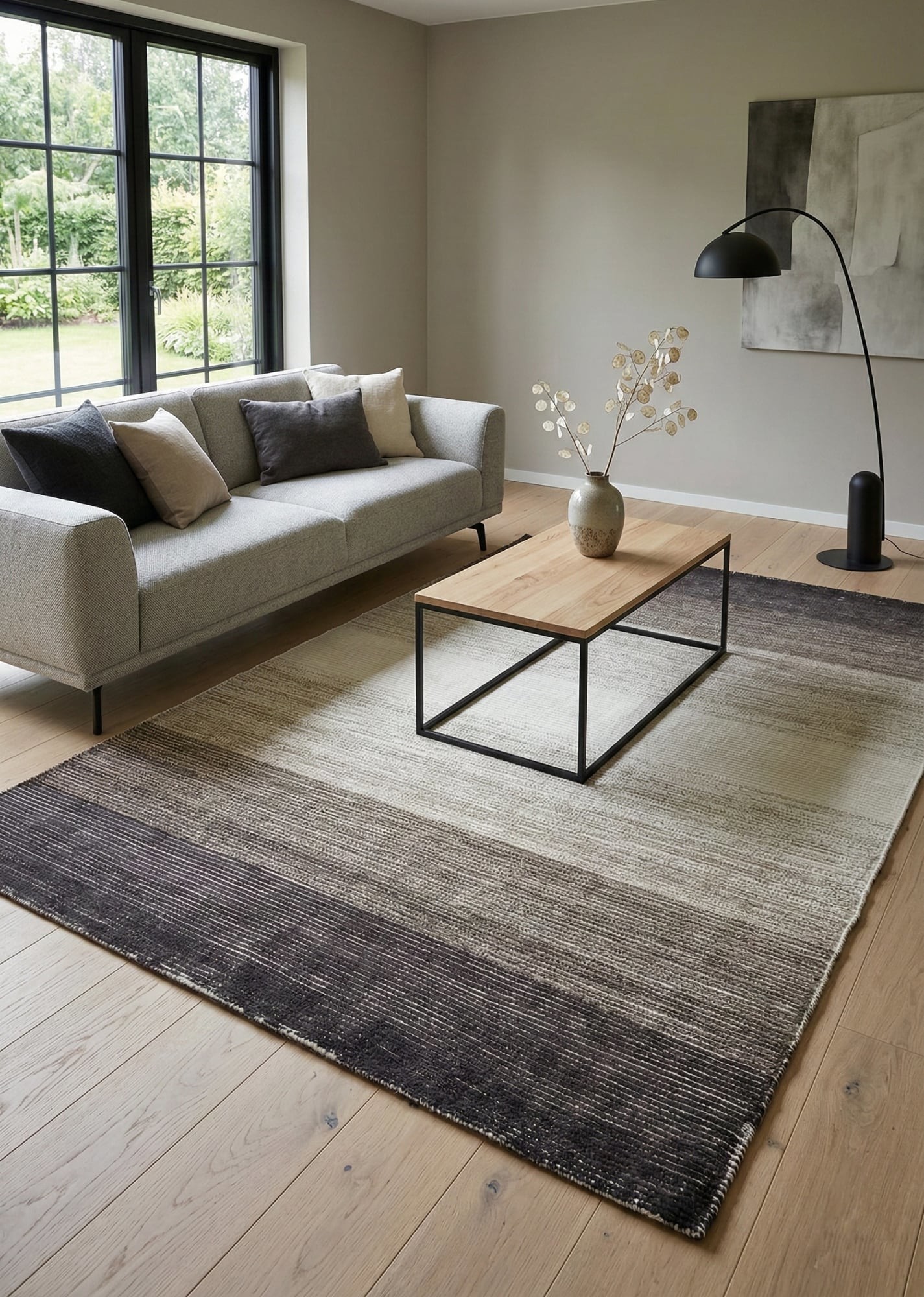 Килим з віскози Glitz Ombre gzo-08 beige-brown