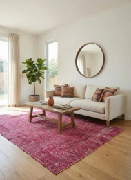 Вовняний килим ручної роботи Килим ручної роботи Colored Vintage 04 dark pink