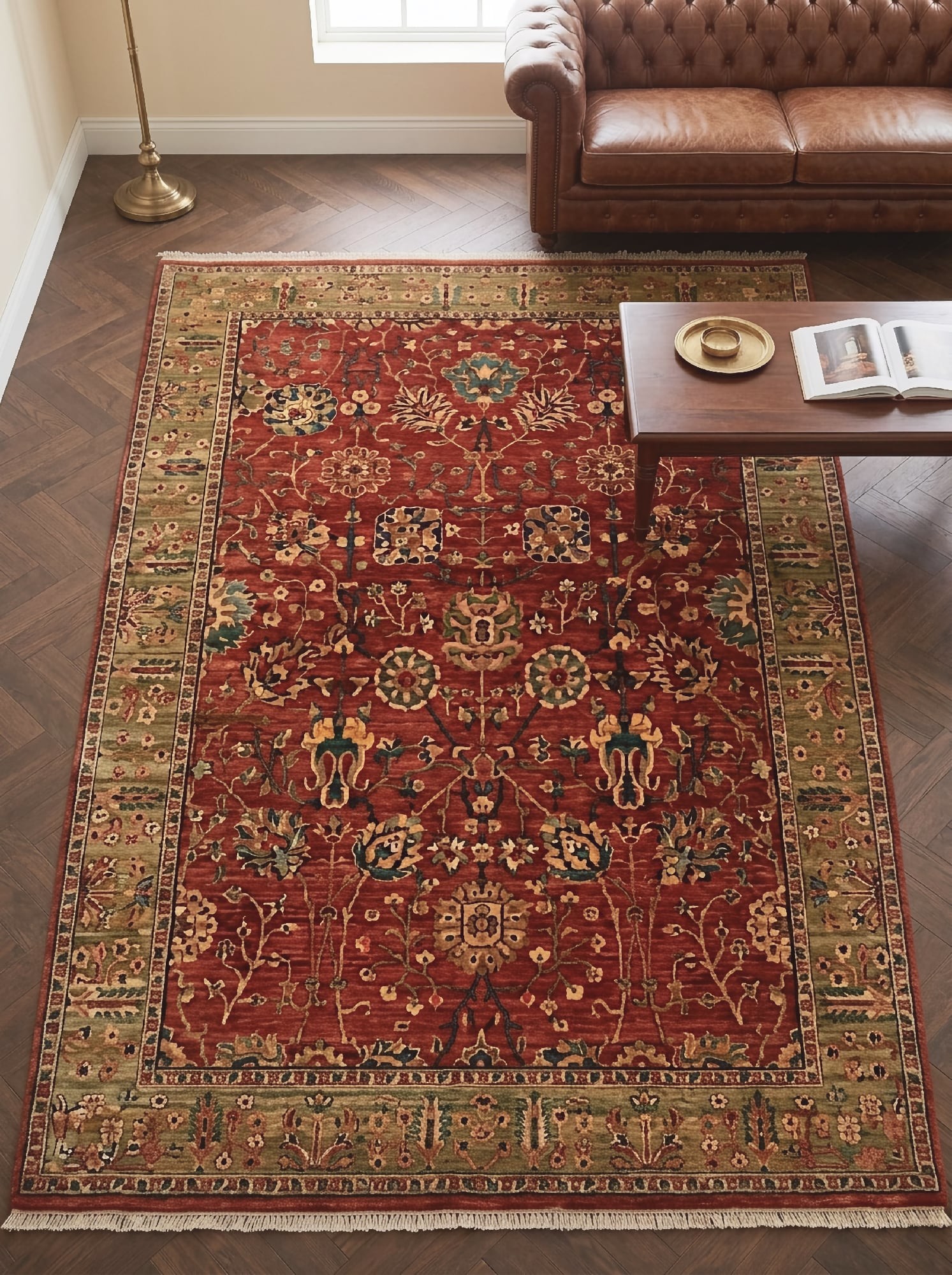 Ковры ручной работы Samarkand 1582 rust-olive