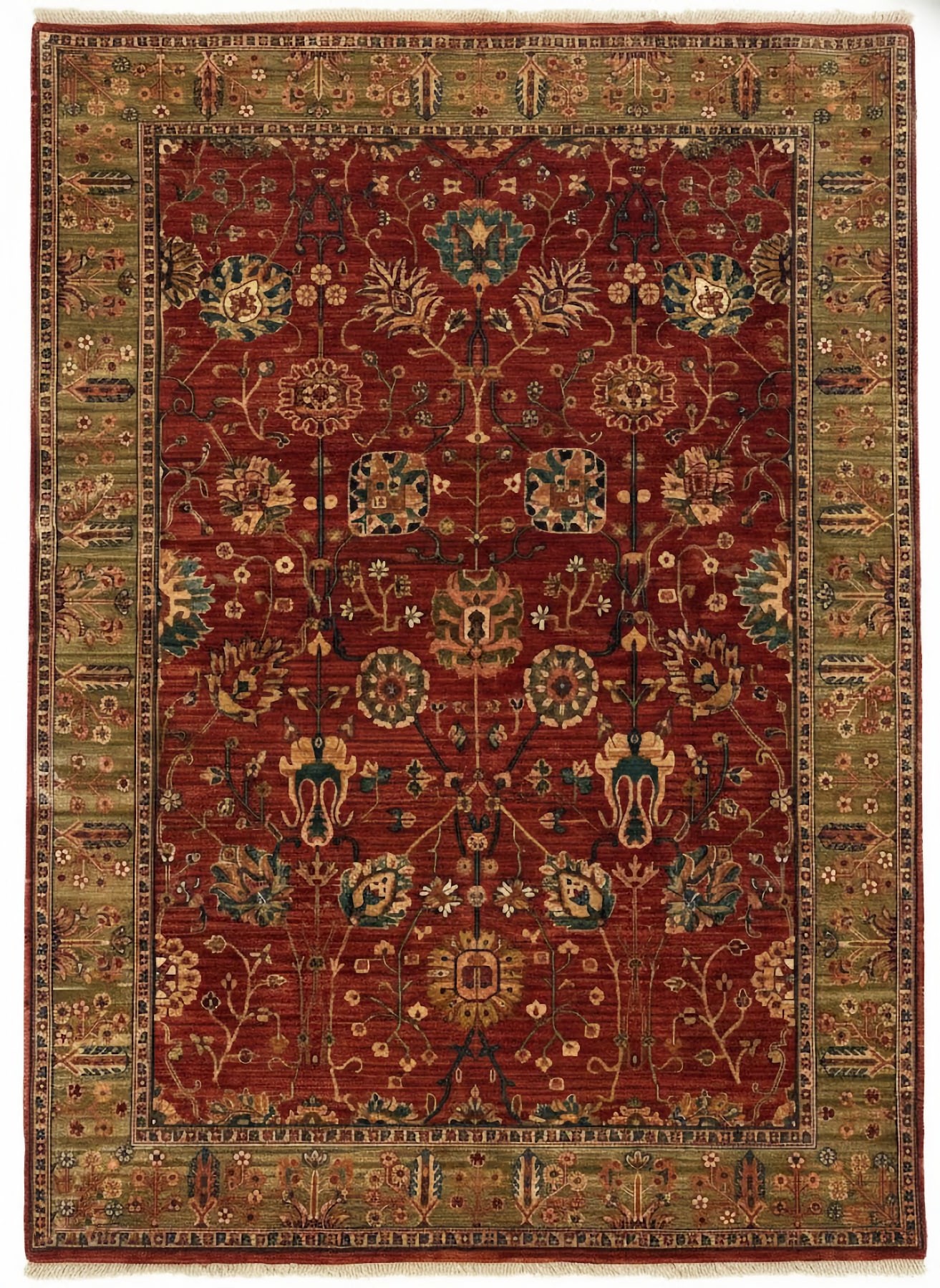 Ковры ручной работы Samarkand 1582 rust-olive