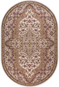 Акриловий килим Kerman 0803a cream овал