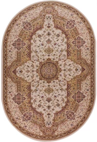 Акриловий килим Kerman 0804a cream овал