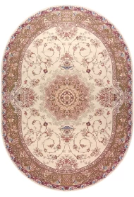 Акриловий килим Kerman 0811a cream-beige овал