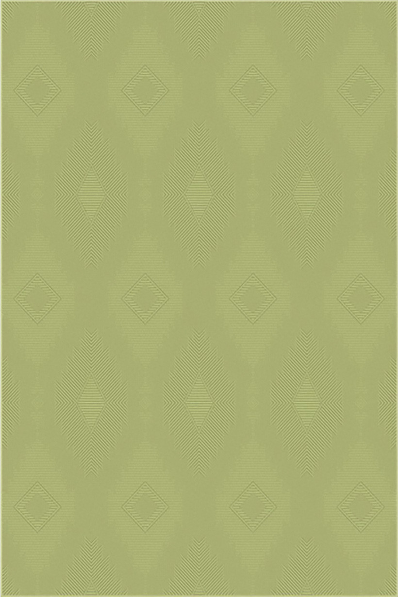 Зеленый шерстяной ковер Lana md 7666-70300