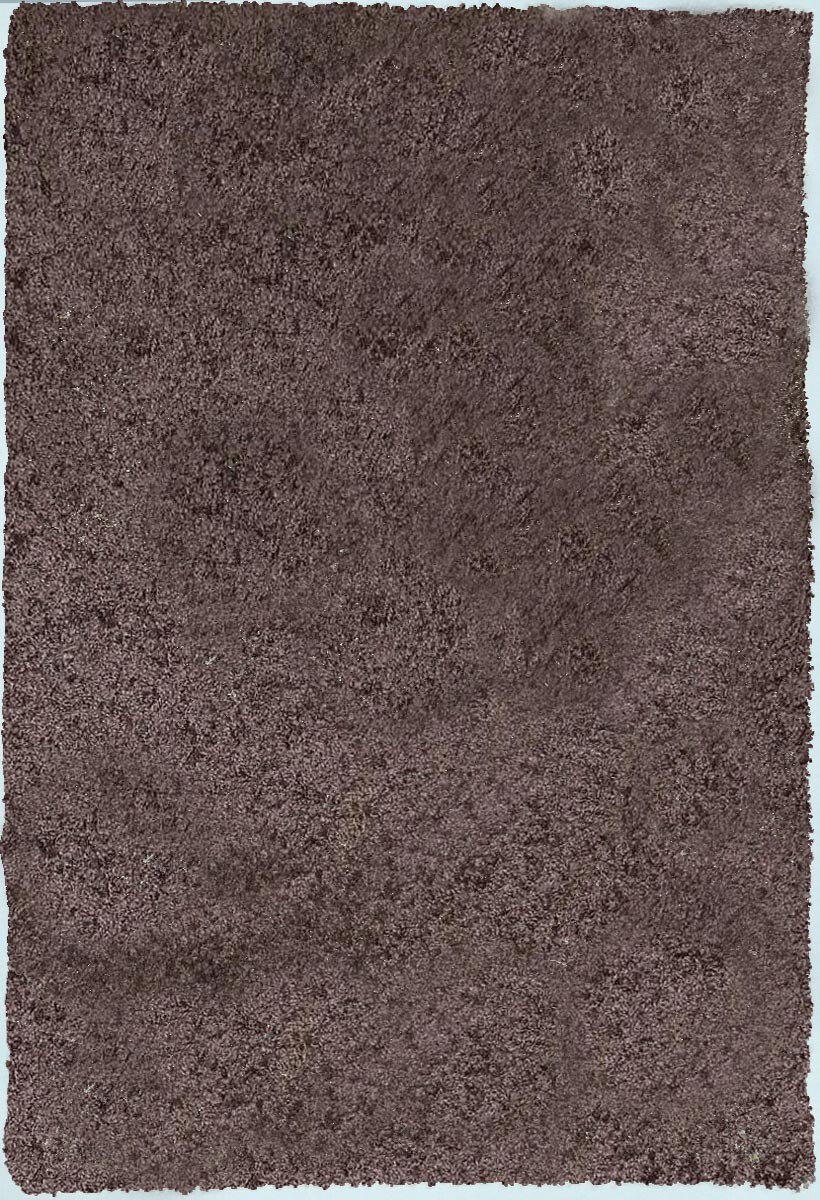 Коричневий килим з довгим ворсом loca 6365a d.brown