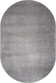 Серый ковер с высоким ворсом panda 1039-67300 овал
