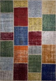 Вовняний килим ручної роботи Patchwork d15 multi
