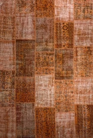Вовняний килим ручної роботи Patchwork d5 orange