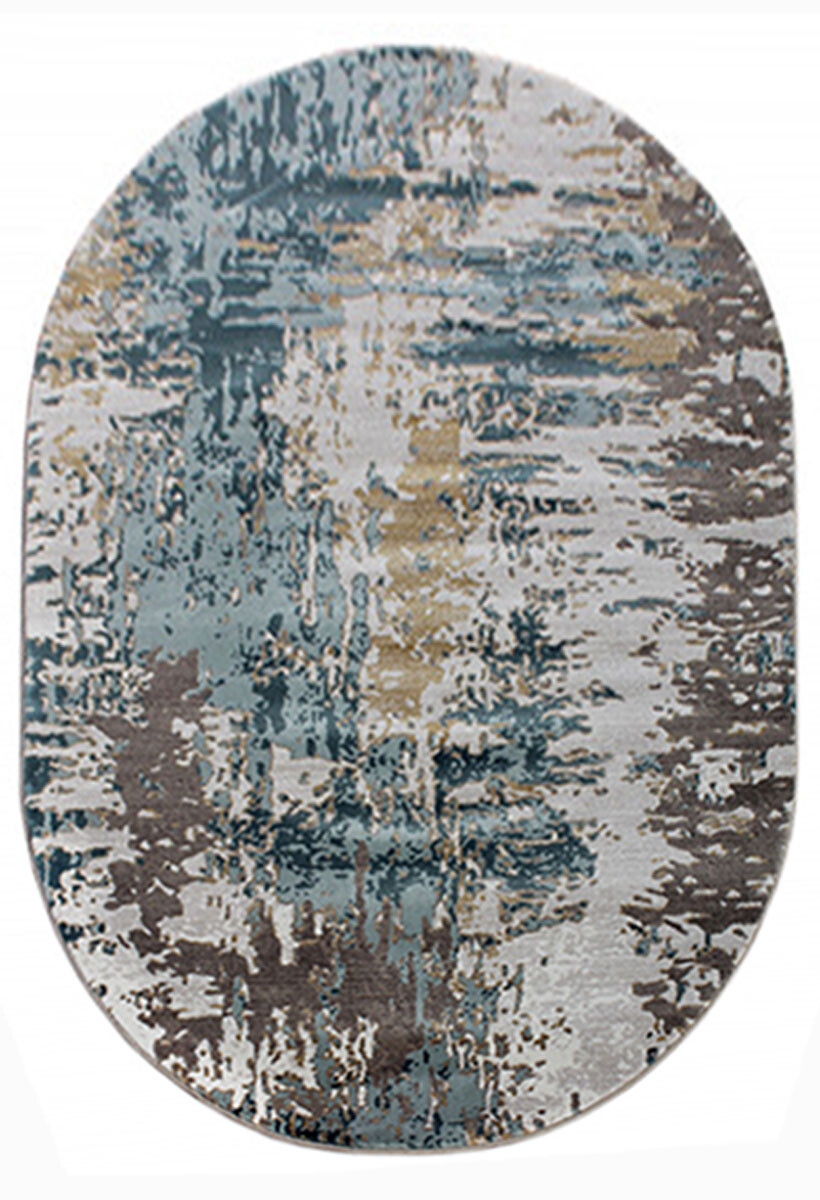 Акриловий килим Sahra 0162a beige-blue овал