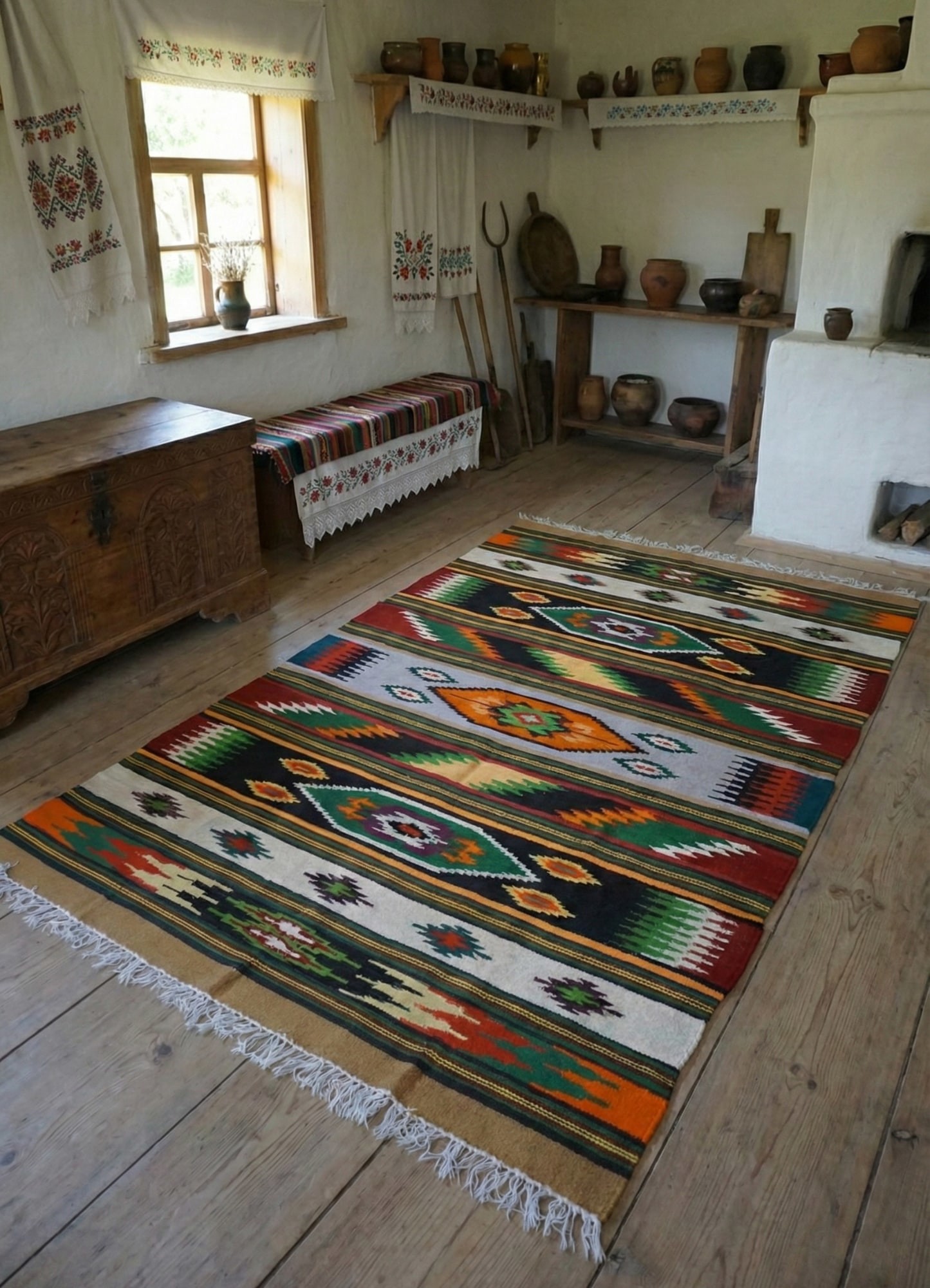 Вовняний килим Carpathian carpet 098-15