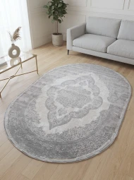 Синтетичні килими Voyage 2517a L.GREY/C.GREY овал