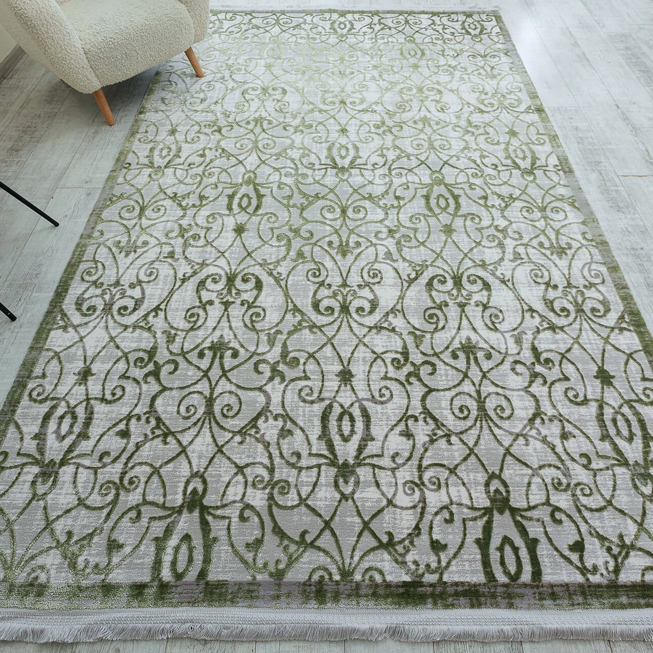 Акриловий килим Nuans W6050 grey-green
