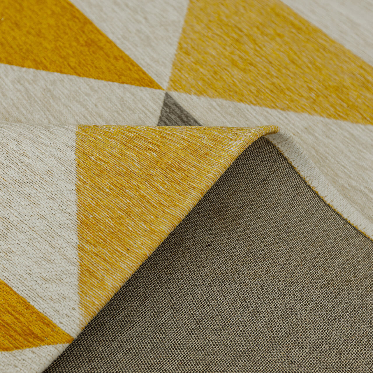 Безворсовий килим Almina 131701 grey-yellow | Kilimi.com.ua