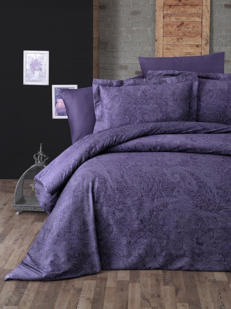 Постельное белье Cotton Satin 200x220 Neva Purple